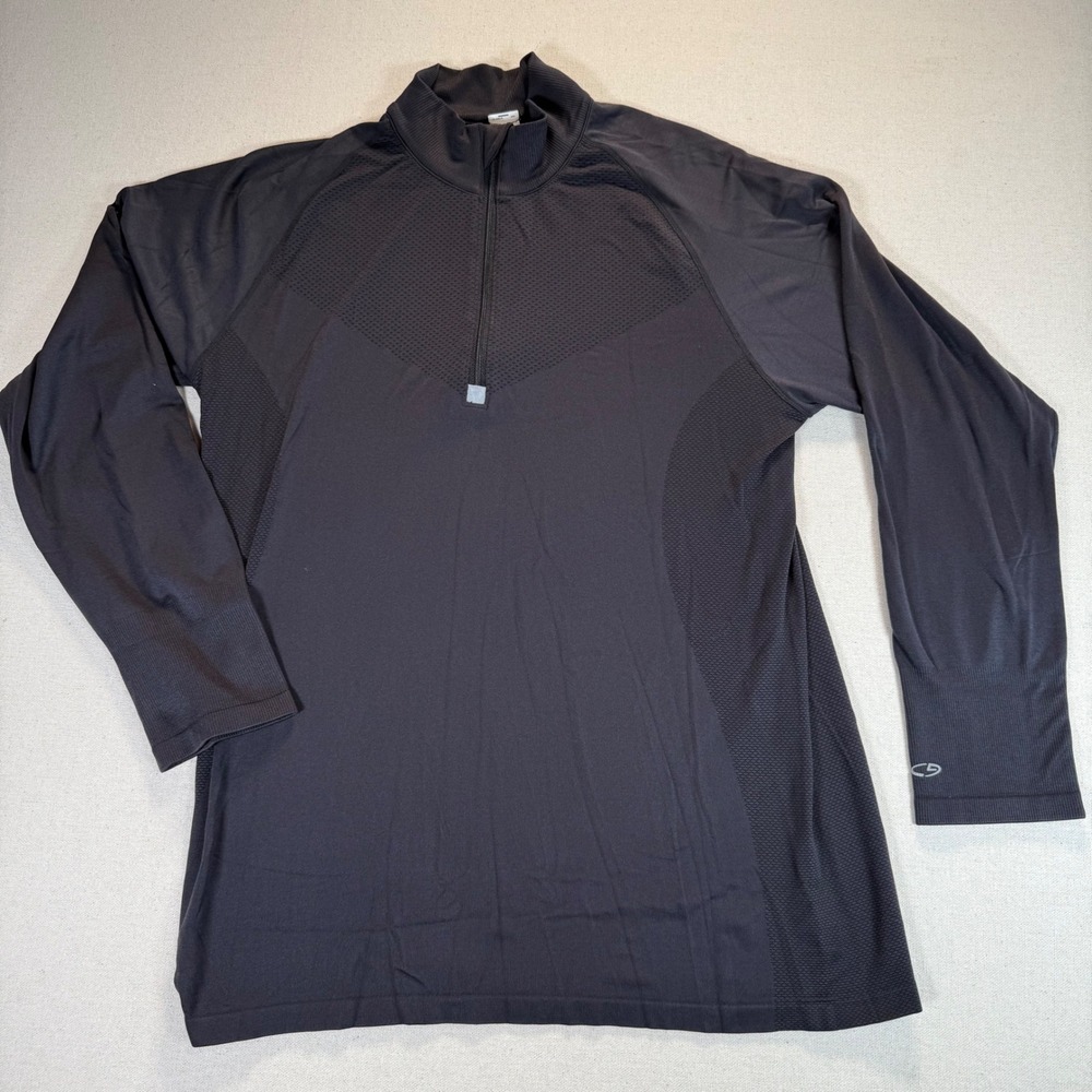 C9 by Champion Duo Dry Mens XXL Black Quarter Zip Pullover Long Sleeve Shirt